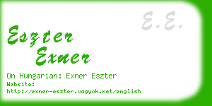 eszter exner business card